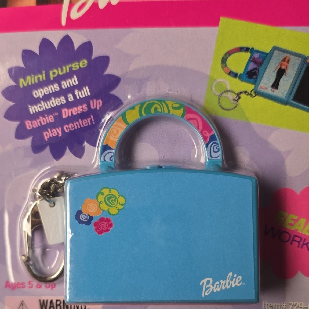 Barbie Dress Up Vanity Keychain - Blue and Purple Lot Of 4 - Picture 3 of 8